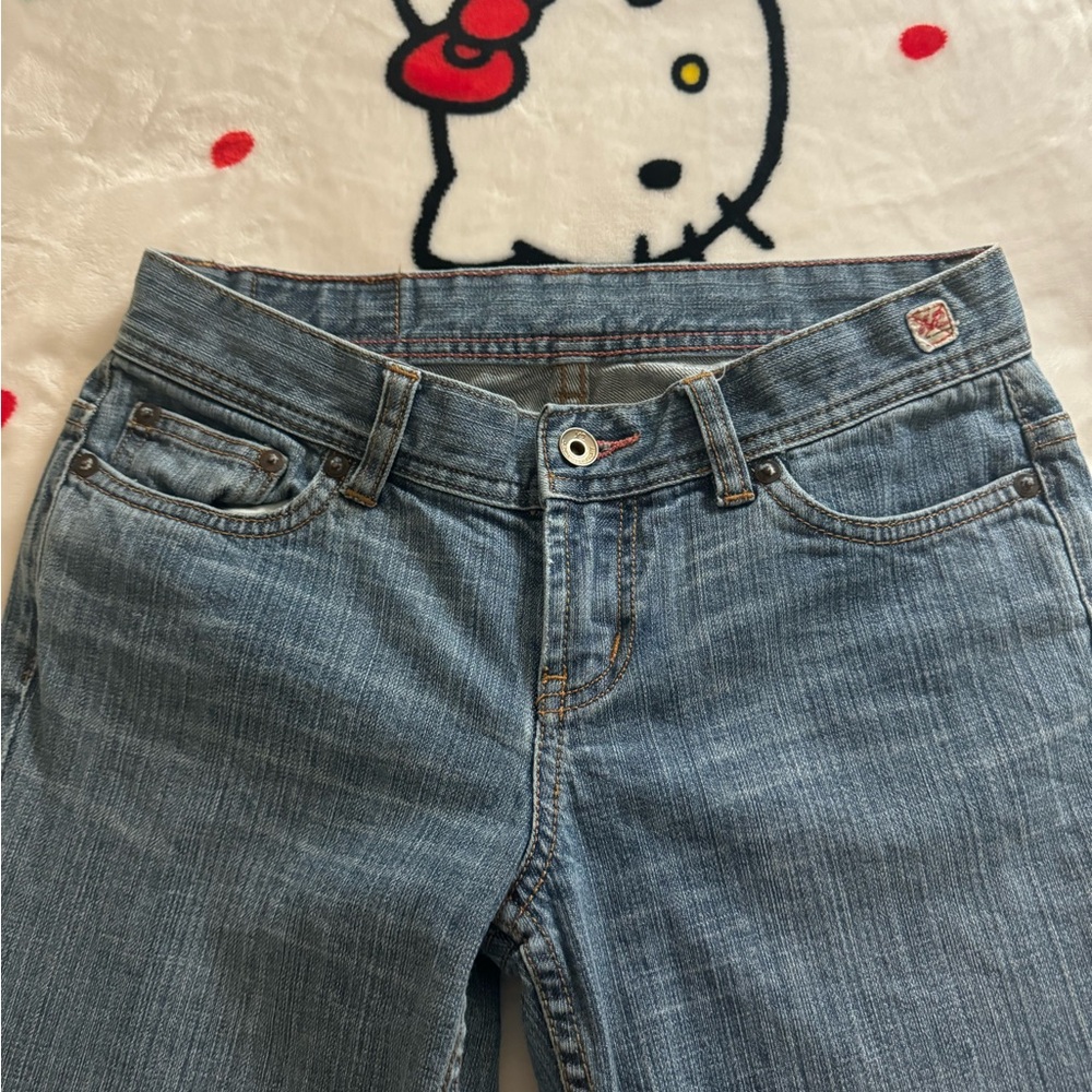 vintage low rise flare jeans